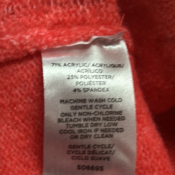 Loft salmon colored Sweater size L EUC - Picture 6 of 6